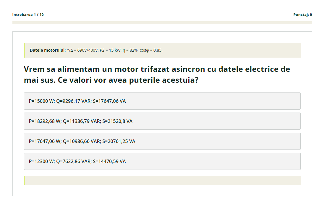Mini test de calcule electrice